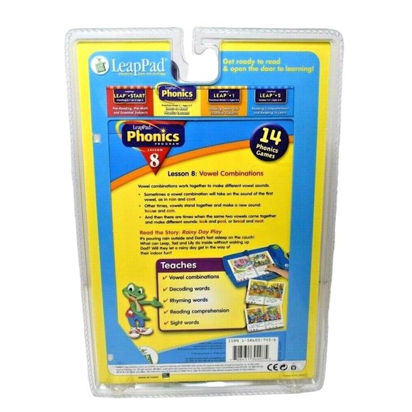 Leap Frog Leap Pad Phonics Book and Cartridge Rainy Day Play Lesson 8 New - Picture 2 of 2